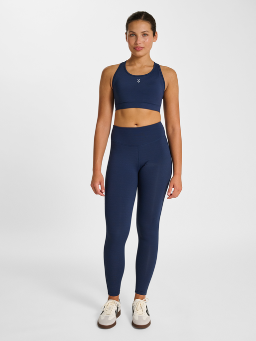 hmlPULSE HIGH WAIST TIGHTS, DRESS BLUES, model