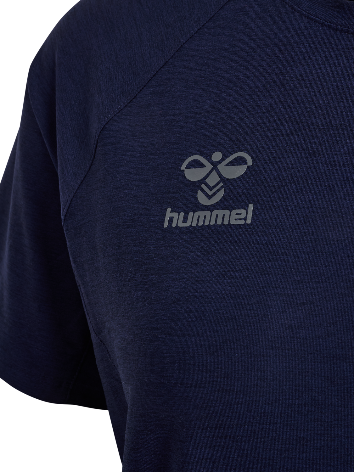 hmlCIMA 2.0 JERSEY S/S WOMAN, MARINE MELANGE, packshot