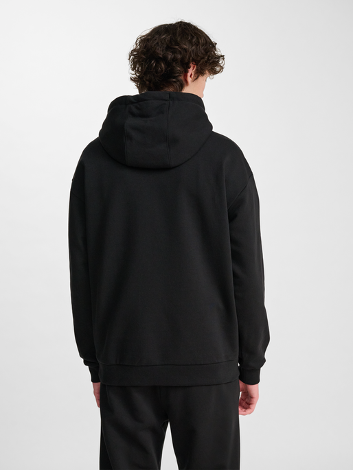 hmlLOOSE HOODIE BEE, BLACK, model