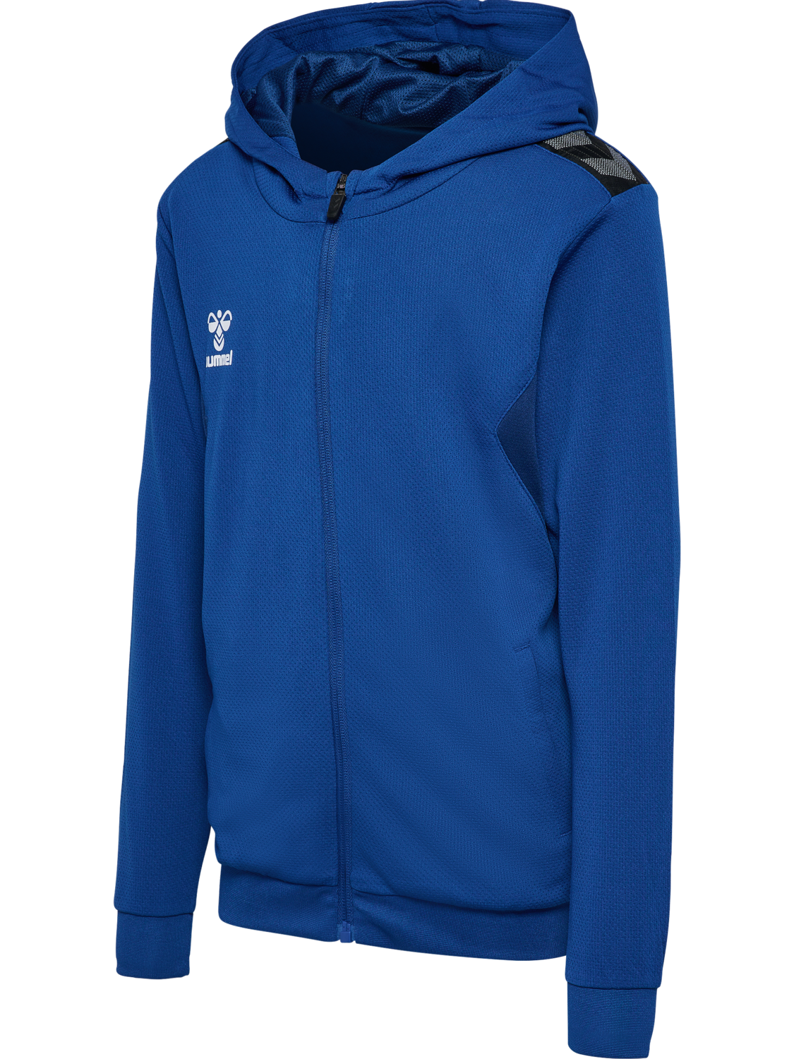 hmlAUTHENTIC PL ZIP HOODIE KIDS, TRUE BLUE, packshot