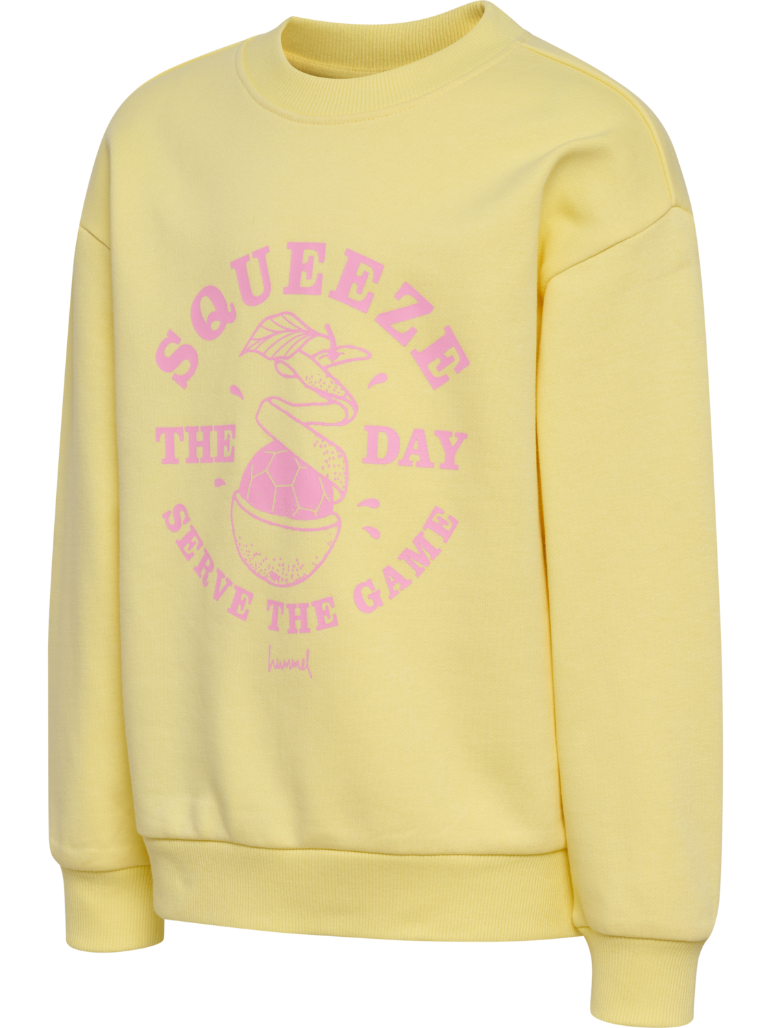 hmlJR GRAPHIC SWEATSHIRT, MELLOW YELLOW, packshot