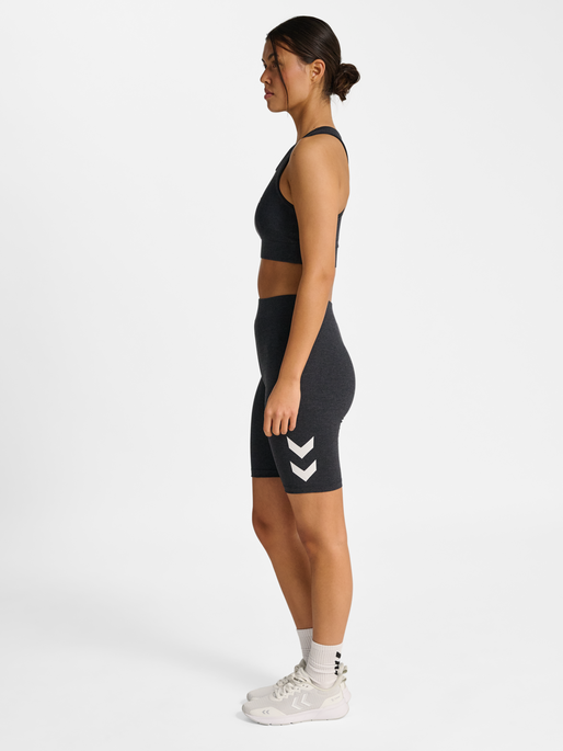 hmlPULSE LOGO MW SHORT TIGHTS, BLACK MELANGE, model