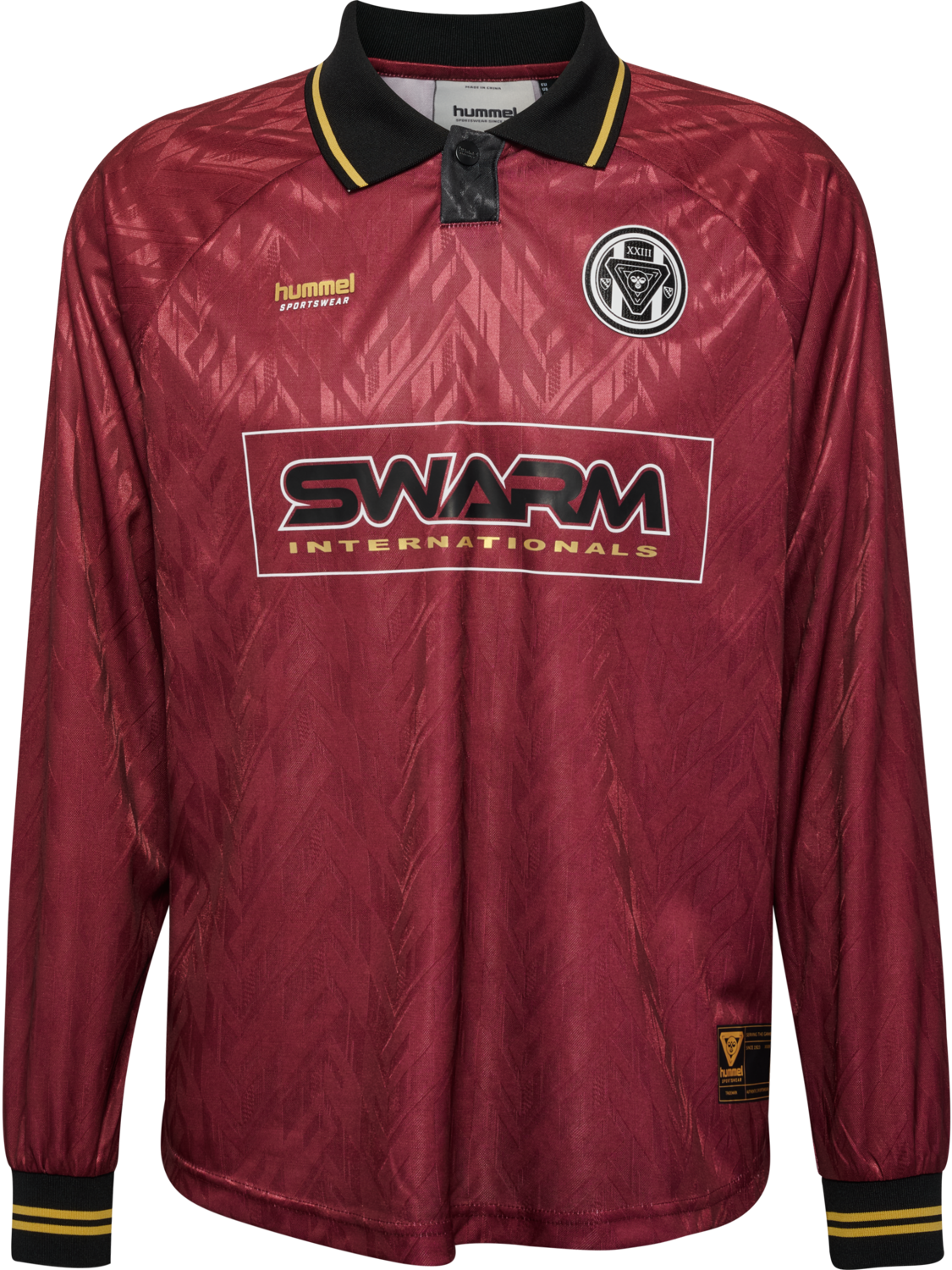 hmlLOOSE BAY SOCCER JERSEY L/S, SYRAH, packshot