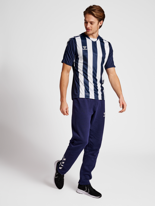 hmlCORE XK STRIPED JERSEY S/S, MARINE/WHITE, model