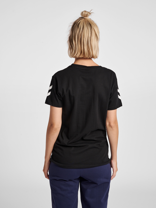 HMLGO COTTON T-SHIRT WOMAN S/S, BLACK, model