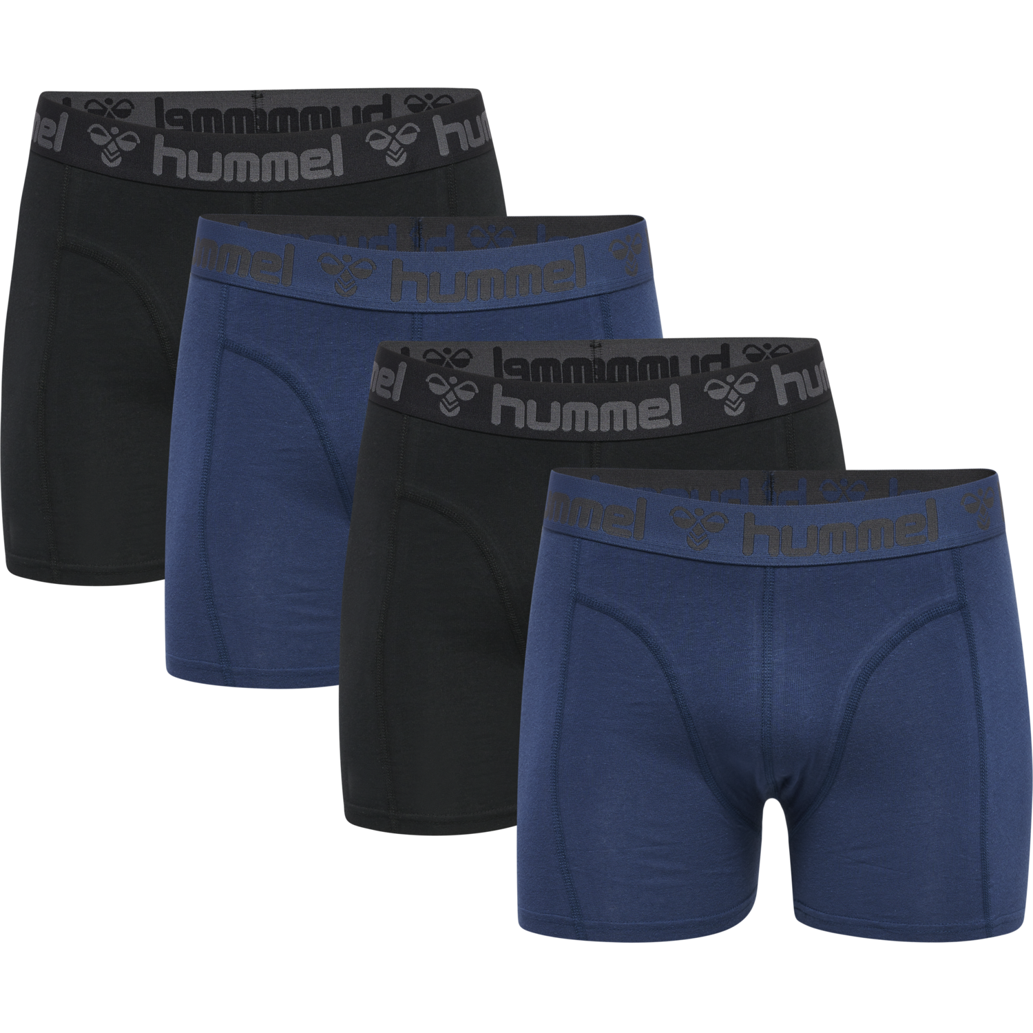 hmlMARSTON 4-PACK BOXERS, BLACK/INSIGINA BLUE, packshot