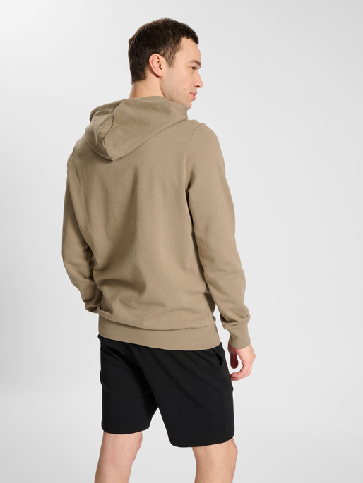 hmlBOOSTER HOODIE, GREIGE, model