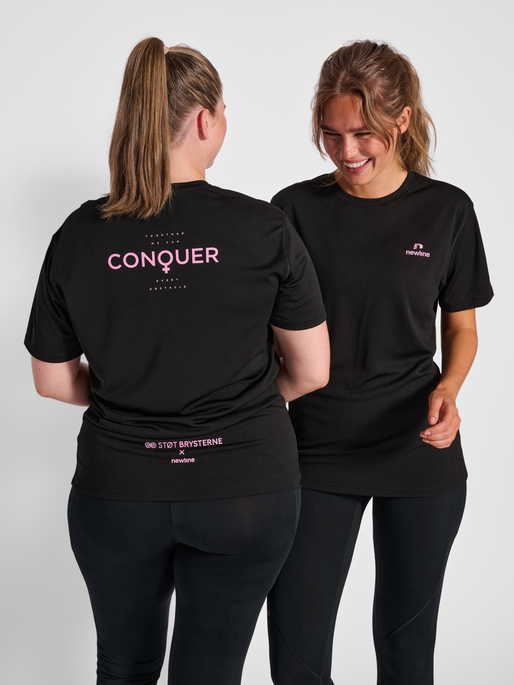 nwlSB S/S RUNNING TEE, BLACK, model