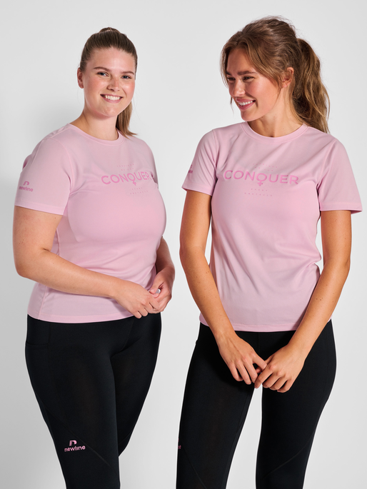 nwlSB S/S RUNNING T-SHIRT WO, PINK LADY, model