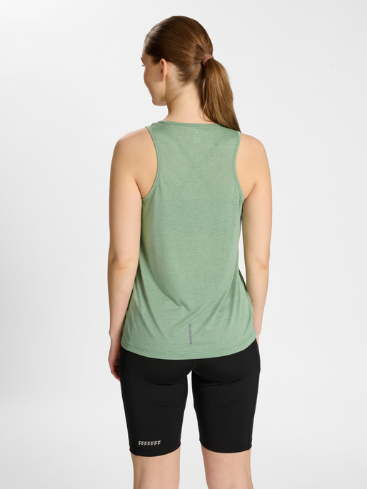 nwlFONTANA SINGLET WOMAN, GREEN BAY MELANGE, model