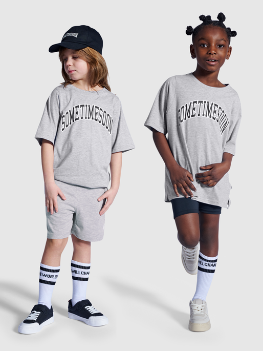 stsOCEAN T-SHIRT S/S, GREY MELANGE, model